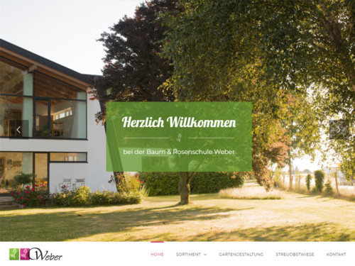 Website Baumschule Weber